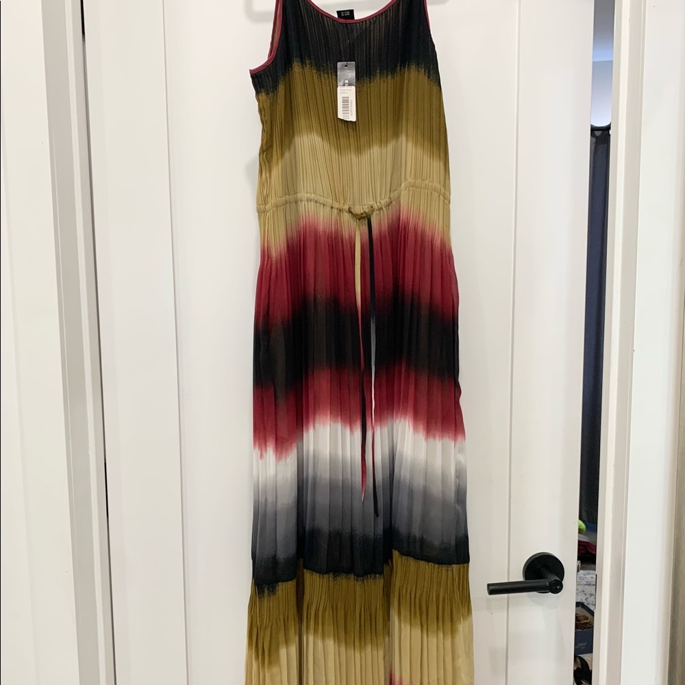 Ellen Tracy Multicolor Pleated Dress